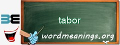 WordMeaning blackboard for tabor